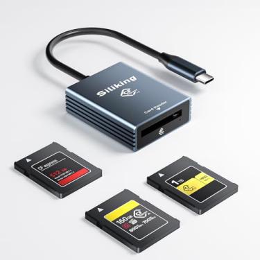 Imagem de Leitor de cartão CFexpress tipo B ultrarrápido | USB 3.1 Gen2 de 10 Gbps | Compatibilidade universal para cartões CF, XQD, CF Express | Plug & Play com USB-C e A | Design compacto e portátil para