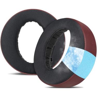Imagem de SOULWIT Almofadas Auriculares de Substituição para Sony Playstation 5 Pulse PS5 3D Wireless Headset, Almofadas Auriculares com Espuma para Isolamento de Ruído - Gel Refrescante Borgonha