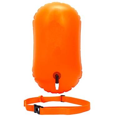Imagem de Boia de natação e bolsa seca para nadadores em águas abertas, bolsa de ar flutuante altamente visível para treinamento de natação com segurança (laranja - sem espaço de armazenamento)