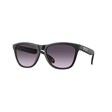 Imagem de Oakley Óculos de sol quadrados Oo9245 Frogskins Low Bridge Fit, Preto fosco/cinza Prizm dégradé, 54 mm