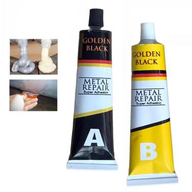 Imagem de Super Cola Epoxi Aço Metal Aluminio Rachadura Vazamento Secagem Rapida Resistente