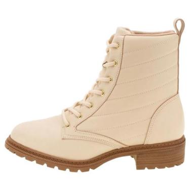 Imagem de Bota Coturno Modare Ultra Conforto Costuras - Creme