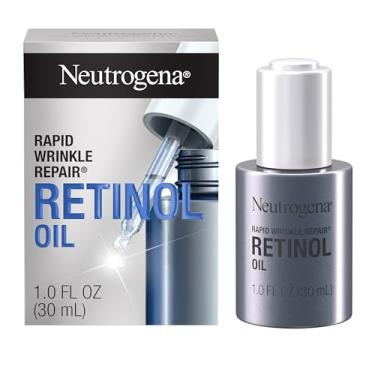 Imagem de Neutrogena Rapid Wrinkle Repair Face Oil Retinol Serum, Lightweight Anti Wrinkle Serum for Face, Dark Spot Remover for Face, Deep Wrinkle Treatment with Concentrated Retinol SA, 1.0 fl. oz