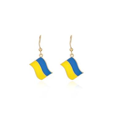 Imagem de Firopia Coleção de brincos olímpicos com bandeira para mulheres e meninas brincos patrióticos para jogos olímpicos, Metal, Sem pedra preciosa