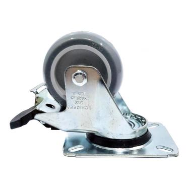 Imagem de Rodízio Giratório Com Freio Até 60 kg 3" - Schioppa GL 312 BP