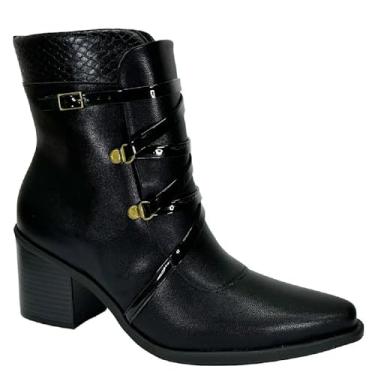 Imagem de Bota Piccadilly Giordana Bico Fino Cano Médio 766003 Preto