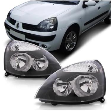 Imagem de Farol Clio 2003 2004 2005 2006 2007 2008 2009 2010 2011 2012 Mascara Negra TYC - UNIDADE Lado :DIREITO (Passageiro)