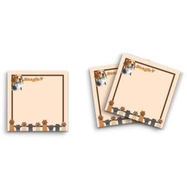 Imagem de Butler in the Home Sticky Notes Pacote com 12 blocos de 7,6 x 7,6 cm, 50 folhas por bloco, beagle, blocos de notas engraçados e fofos, papel planejador de diário