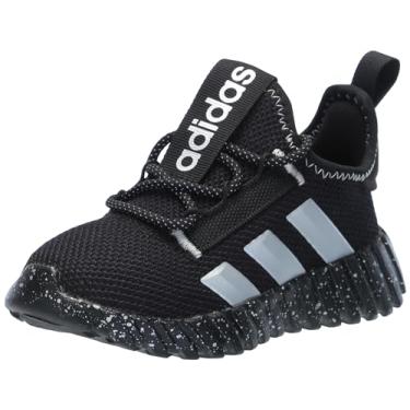 Imagem de adidas Tênis infantil masculino Kaptir 3S sem cadarço casual - preto, Preto/Prata Metálico/Prata Fosca, 18