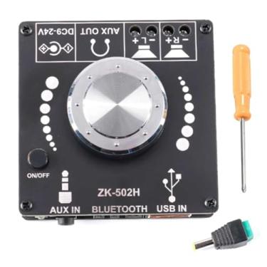 Imagem de Placa amplificador de áudio HiFi 2.0 Bluetooth amplificador digital de potência de áudio classe D para alto-falante de áudio estéreo marítimo de carro, 50 W x 2