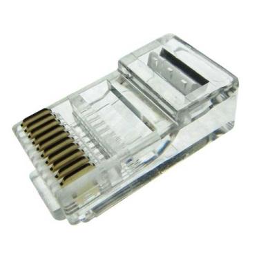 Imagem de Conector RJ50 Plug Modular 10 Vias 10 x 10 - 100 Unidades - SC Ferrame