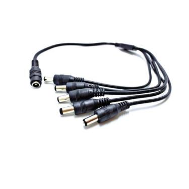 Imagem de Cabo 1 jack j4 x 5 plug p4 p/ cftv 40cm - emb 05 cabos - TEBERA