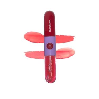 Imagem de Batom Duo 2 em 1 Gloss Labial (HB-F569-12 - Vermelho, Único)