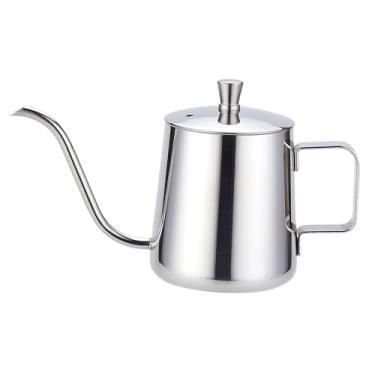 Imagem de Baoblaze Despeje sobre chaleira de café, chaleira de pescoço de ganso, bico de pescoço de ganso longo, cafeteira de acampamento, chaleira de café de, D, 350ml