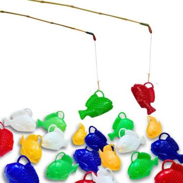 Imagem de Pescaria Festa Junina 20 Peixinhos Que Boiam E 2 Varas - AHL Comércio