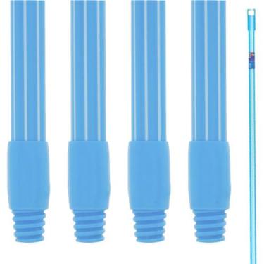 Imagem de Kit 4 Unidades Cabo de Vassoura Rodo 1,2m / 120cm SANTA MARIA Aço META