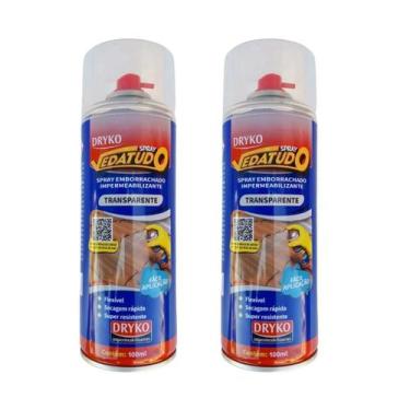 Imagem de Kit 2 Spray Emborrachado Impermeável Borracha Líquida 100Ml - Dryko