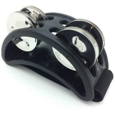 Imagem de Pandeirola De Pé Meia Lua Para Cajon Tp303 Torelli Preto