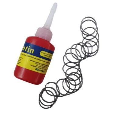 Imagem de Kit Alutin Solda + Fluxo Une Alumínio Com Todos Os Metais - NoBrand