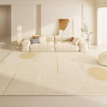 Imagem de Sala de estar Tapete Casa Bege Grande Área Listrada Quarto Cabeceira Tapete Macio Sala de Estudo Mesa de Centro Tapete de Pelúcia, SY2220, QD, A, 300x400CM