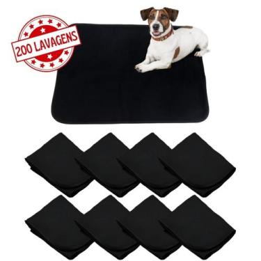 Imagem de Kit com 9 Tapetes Adestradores Inteligente de Alta Absorção 70x50 Pret
