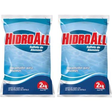 Imagem de Kit 2 Decantador Impurezas Sulfato De Alumínio Hidroall 2kg