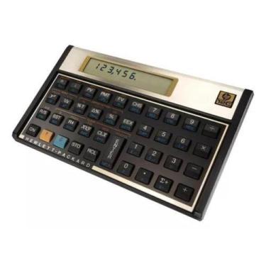 Imagem de Calculadora Financeira Hp 12c Engenharia Contas 130 Funções Cor Dourad