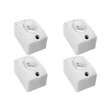 Imagem de Kit C/4 - Tomada Externa Perlex 2 Polos +Terra 20A Retang...
