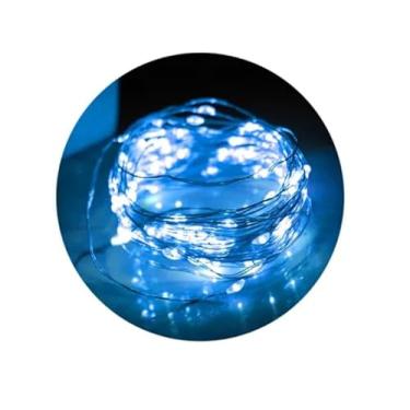 Imagem de Pisca de LED Fio de Fada 100L 10 Metros USB e Pilha Decoração Fotografia Natal (Azul)