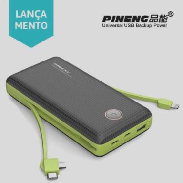 Imagem de Carregador Portátil Peining Pn-959 compatível Preto 3 Saídas 20000mah 