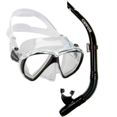 Imagem de Kit de Mergulho Máscara+Respirador Cressi Ranger Fun, Transparente, Pr