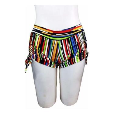 Imagem de Calcinha Sunkini Sunquini Short Praia Com regulagem Lateral - Vermelho