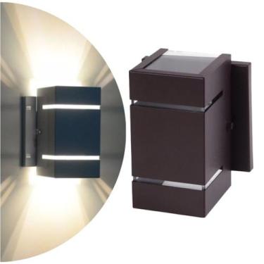 Imagem de Kit 06 Arandela Decorativa Parede com Base 2 Frisos e 2 Focos 15x09x08