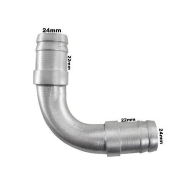 Imagem de Cotovelo Adaptação Alumínio Mangueira 7/8 22mm Universal - PARAISO DAS
