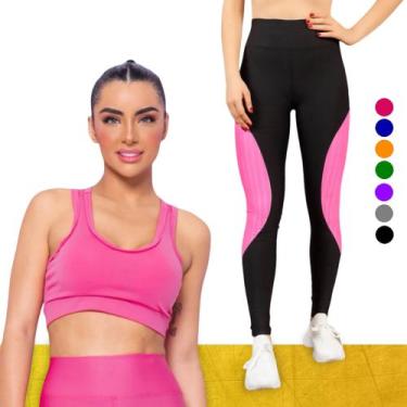 Imagem de KIT conjunto TOP ALÇA MÉDIA bojo + CALÇA LEGGING REDINHA Feminino Acad