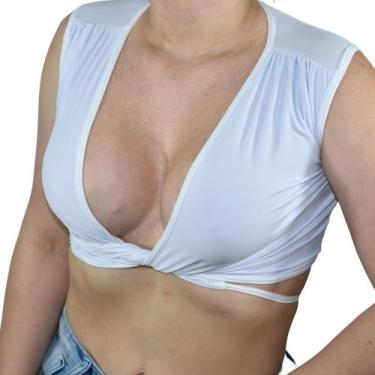 Imagem de Blusinha Decotada Use Na Academia Frete Imediato Todo Brasil - Z40 - F