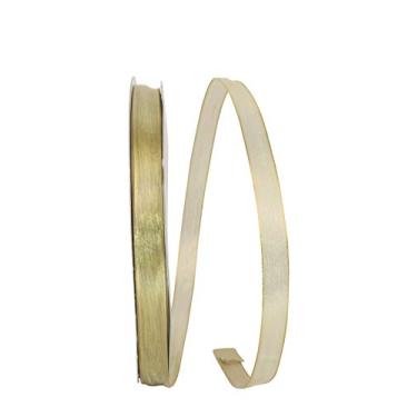 Imagem de Reliant Ribbon Fita de borda com fio de malha luxuosa, 1,5 cm x 100 jardas, ouro