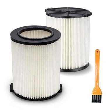 Imagem de Filtro de cartucho de substituição VF4000 para aspiradores Husky Ridgid 72947 molhado/seco de 15 a 6 litros e maiores, 15 a 9 galões WD0671 WD5500 RV2400A RV2600B WD09450 WD06700, pacote com 2
