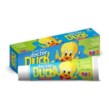 Imagem de Pasta de Dente Infantil Gel com Flúor 50g Doctor Duck Creme Dental Den