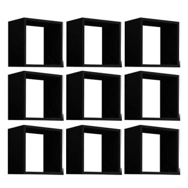 Imagem de Kit 9 Nichos Organizador 30x30cm Preto G01 - Gran Belo
