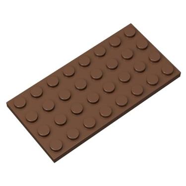 Imagem de Classic Brown Plates Bulk, Brown Plate 4x8, Building Plates Flat 20 Piece, Compatible with Lego Parts and Pieces: 4x8 Brown Plates(Color: Brown)