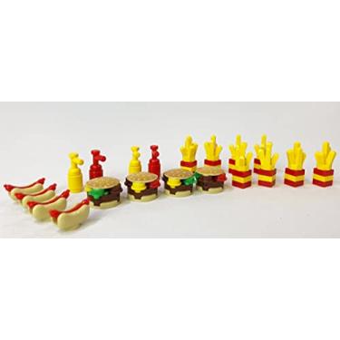 Imagem de Fast Food Accessory Pack with Over 75 Custom Made Pieces - Compatible with Major Brick Brands - Fits Lego Minifigures (Figures NOT Included)