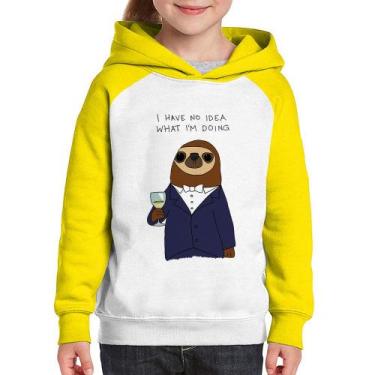Imagem de Moletom Infantil I have no idea what I am doing - Foca na Moda, Branco