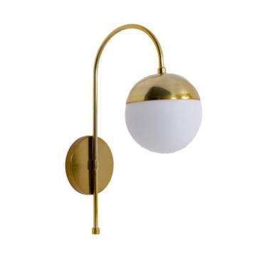 Imagem de Lustre Arandela Bola Globo 15cm Dourado 221 - IluminaMundo