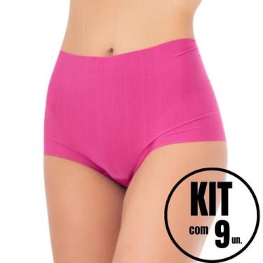 Imagem de Kit Com 9 Calcinhas Boxer Cueca Feminina Shortinho Sem Costura Laser -