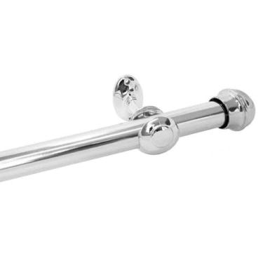 Imagem de Varão Simples 2 Metros 28mm Para Cortina Cromado - DUCASA ENXOVAIS