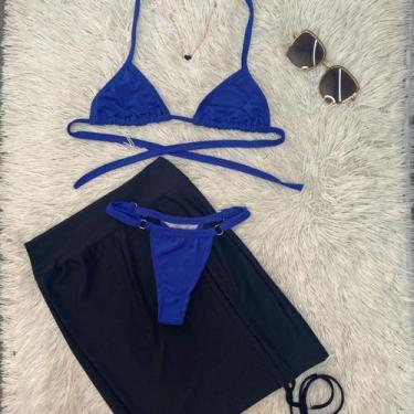 Imagem de Conjunto de Biquíni Fita com Saia Reguladora Gringas Praia - Gringas M