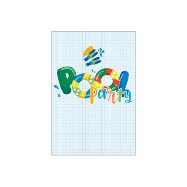 Imagem de Painel De Festa Vertical 1,50 x 2,20 - Pool Party Piscina Quadriculado