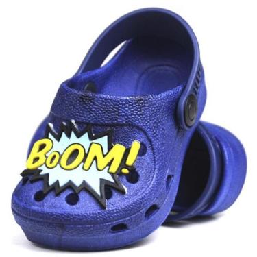 Imagem de Sandália Masculina Babuche Infantil Estrelinha Boom, 26, Azul