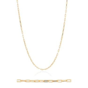 Imagem de Cordão Rommanel Masculino Com Elo Cadeado Lindo Banhado A Ouro 18k